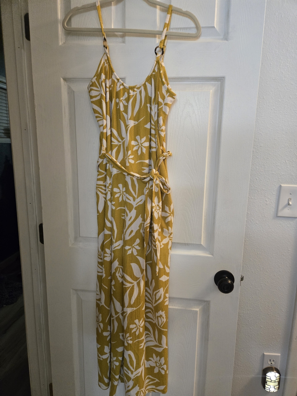 NWOT Yellow Floral Maxi Jumper with Belt - Women's Summer